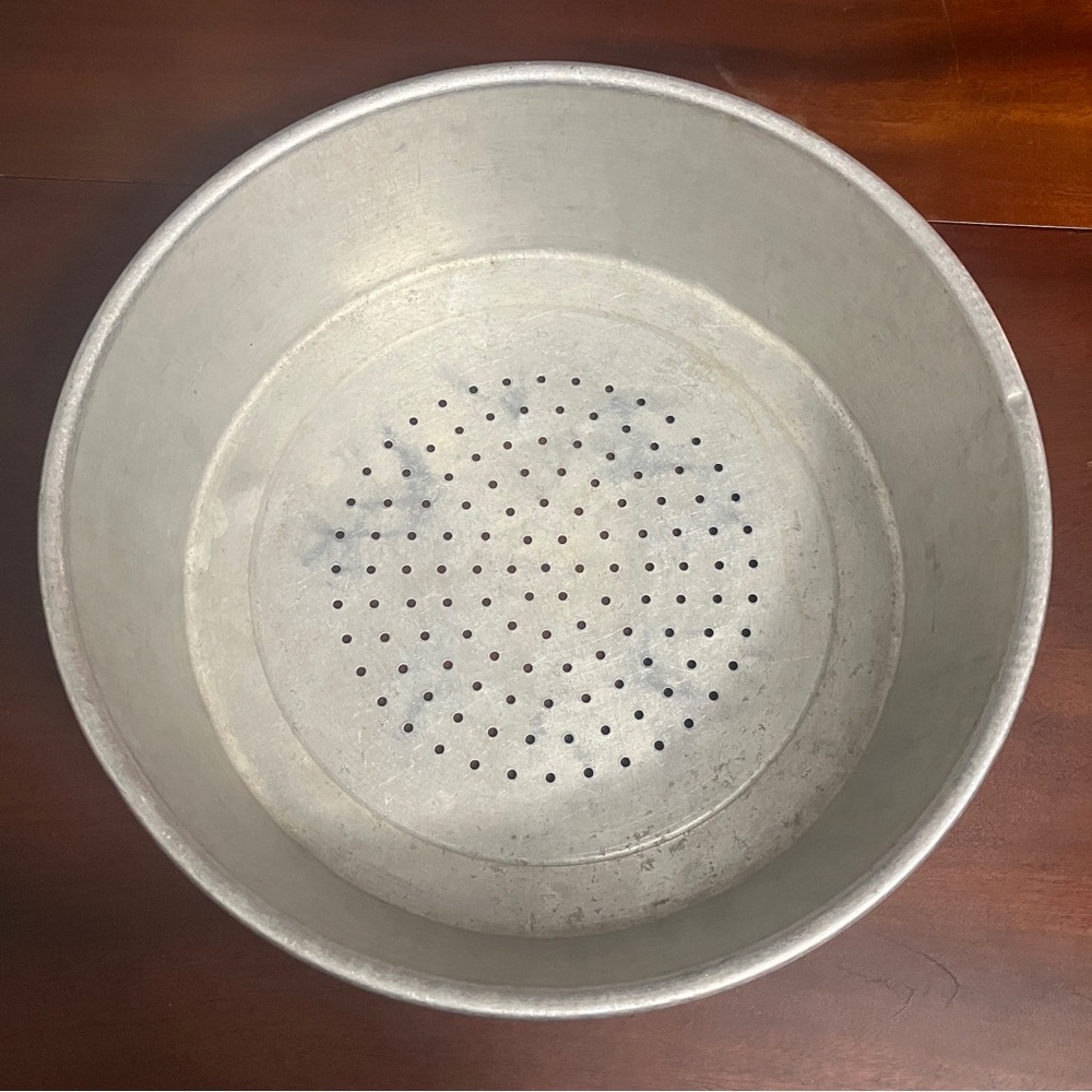 Vintage National Aluminum Strainer Bowl Colander
